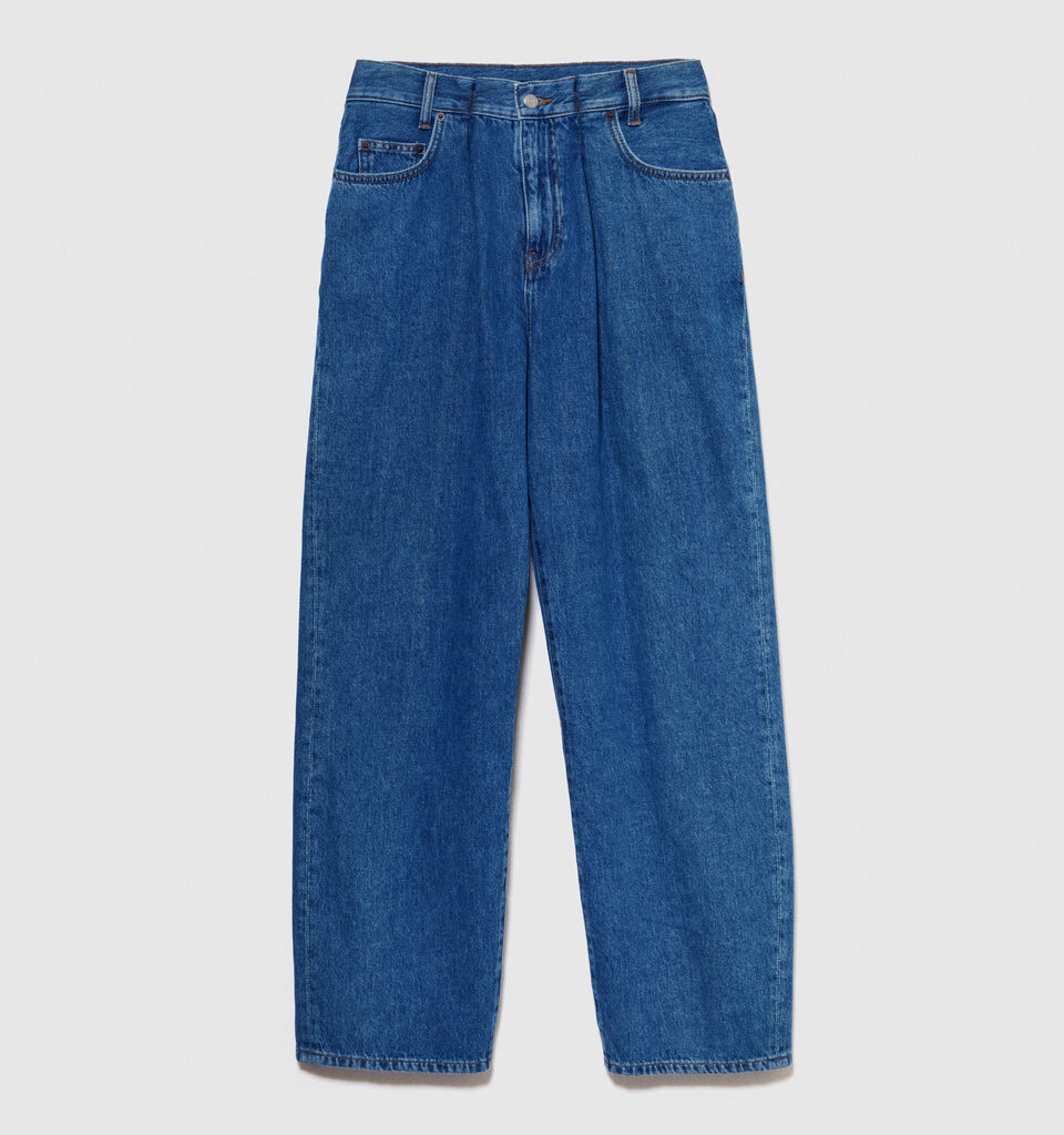 Loose fit jeans - women's relaxed fit jeans - Dark Blue | Sisley image number 6